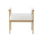 Misia Vegan Leather Bench - White