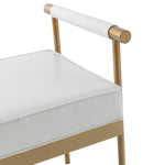 Misia Vegan Leather Bench - White