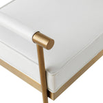 Misia Vegan Leather Bench - White