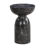 Myrna Concrete Marble End Table - Black