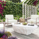 Bergamo Indoor/Outdoor Concrete Coffee Table - White