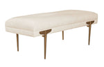 Bangor Velvet Bench - Off-White