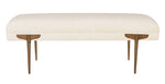 Bangor Velvet Bench - Off-White