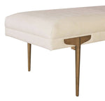 Bangor Velvet Bench - Off-White