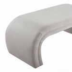 Exeter Velvet Bench - Grey