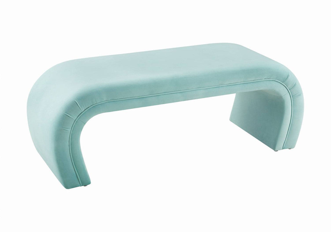 Exeter Velvet Bench - Bright Blue