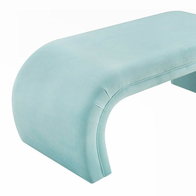 Exeter Velvet Bench - Bright Blue
