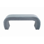 Exeter Velvet Bench - Sea Blue