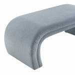 Exeter Velvet Bench - Sea Blue