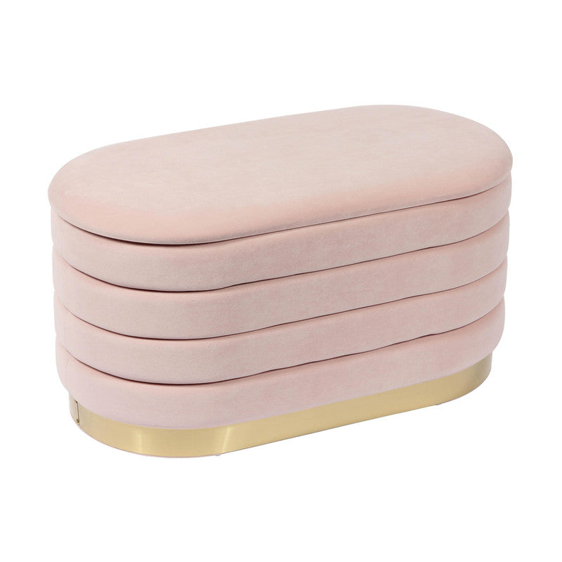 Verona Velvet Bench - Blush