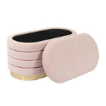 Verona Velvet Bench - Blush