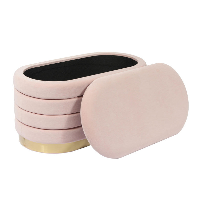 Verona Velvet Bench - Blush