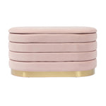 Verona Velvet Bench - Blush
