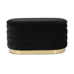 Verona Velvet Bench - Black