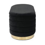 Verona Velvet Bench - Black