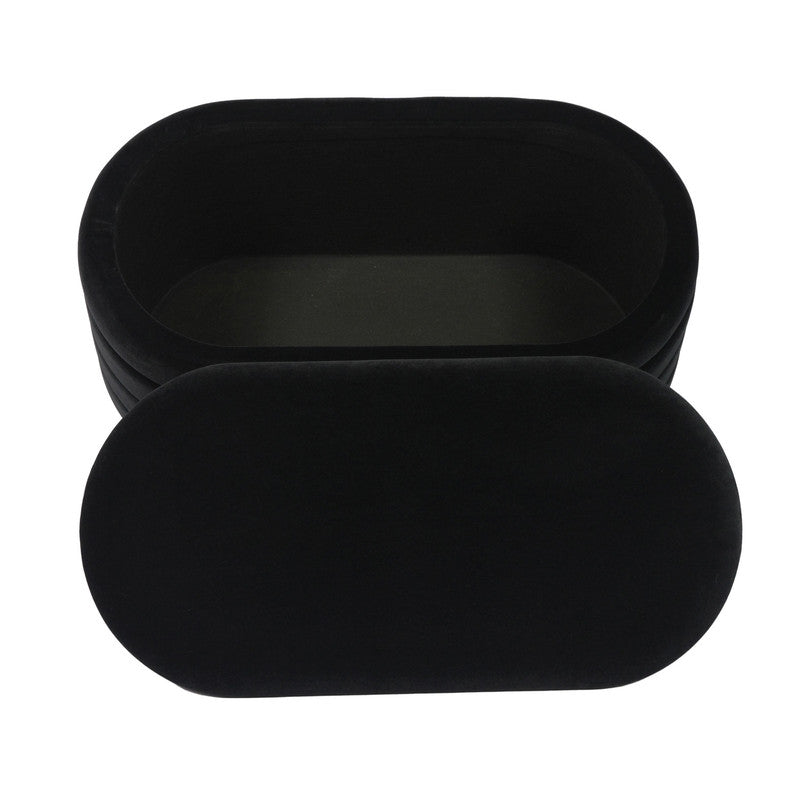 Verona Velvet Bench - Black