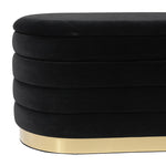 Verona Velvet Bench - Black