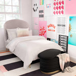 Verona Velvet Bench - Black