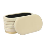 Verona Velvet Bench - Cream