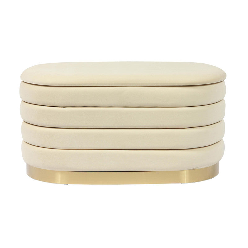 Verona Velvet Bench - Cream