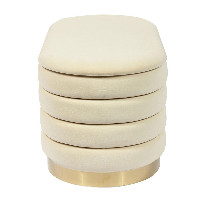 Verona Velvet Bench - Cream