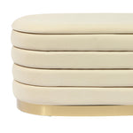 Verona Velvet Bench - Cream