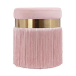 Vicenza Velvet Ottoman - Blush