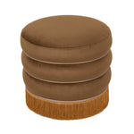 Padua Velvet Ottoman - Chocolate