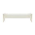 Pescara Velvet Bench - Cream