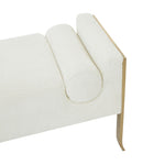 Pescara Velvet Bench - Cream