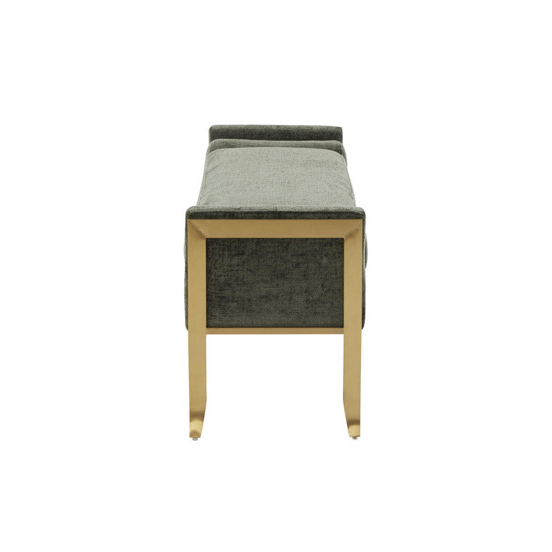 Pescara Velvet Bench - Green