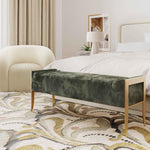 Pescara Velvet Bench - Green