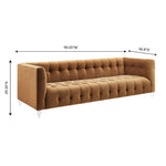Appolonia Velvet Sofa - Cognac