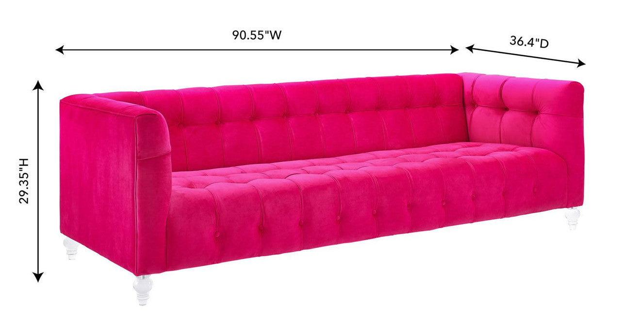 Appolonia Velvet Sofa - Pink