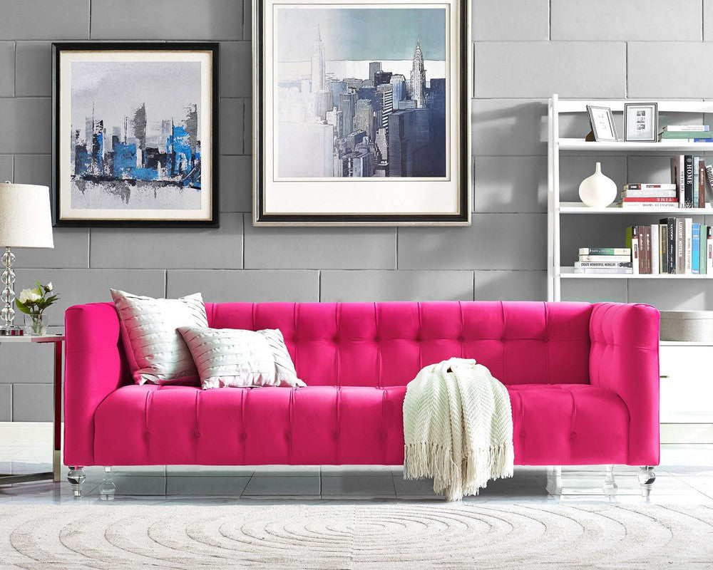 Appolonia Velvet Sofa - Pink