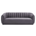 Lembede Velvet Sofa  - Grey