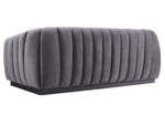 Lembede Velvet Sofa  - Grey