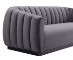 Lembede Velvet Sofa  - Grey