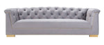 Corlett Velvet Sofa - Grey