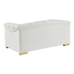 Corlett Velvet Loveseat - Cream