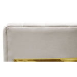 Indus Velvet Accent Chair - Cream/Gold