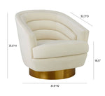 Berea Velvet Accent Chair - Cream