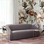 Vorset Pleated Velvet Sofa - Grey