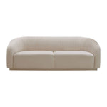 Vorset Pleated Velvet Sofa - Beige
