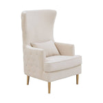 Killarney Velvet Accent Chair - Cream
