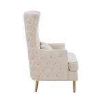 Killarney Velvet Accent Chair - Cream