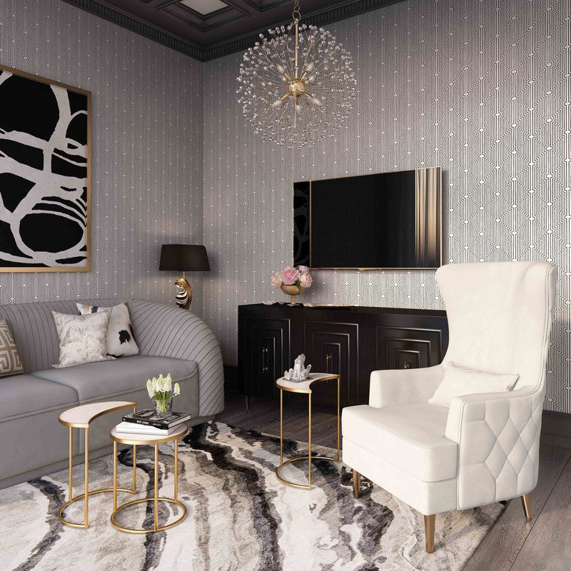 Killarney Velvet Accent Chair - Cream