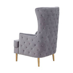 Killarney Velvet Accent Chair - Grey