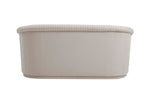 Vorset Pleated Velvet Loveseat - Beige