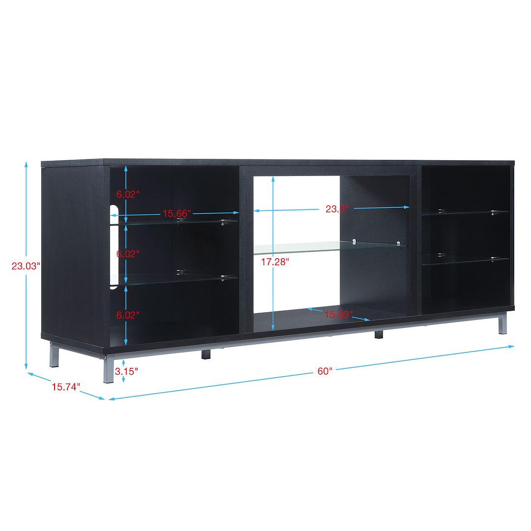 Sahl 60" TV Stand - Onyx